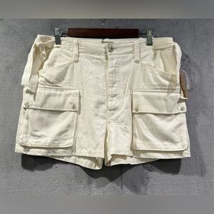 Polo Ralph Lauren Twill Cargo Off White Shorts Women’s Size 12 NWT